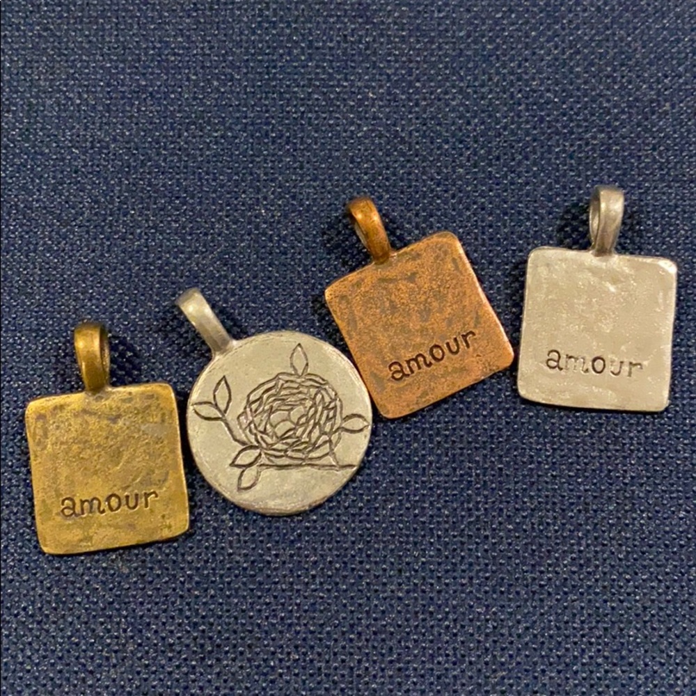 Jewel Kade Amour Pendant Charms in Gold, Silver & Copper Tones